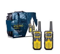 Midland - Walkie Talkie XT50 PRO Doble Hobby & Trabajo, 2 Radioaficionados Profesionales 85 Canales PMR446, Red Radio Montana - 8Km, 12H, Waterproof IPX2, Carga USB, Estuche de Transporte y Accesorios