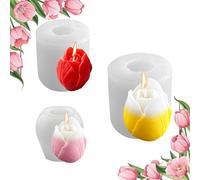 Midnadiy 3 unidades moldes para velas, Suave moldes de silicona para velas con superficie lisa, velas de silicona Fácil de desmoldar, Perfecto para manualidades DIY, moldes para la fabricación