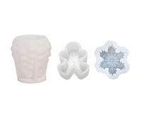 Midnadiy - Molde de vela para vela de Navidad, suave molde de silicona, fácil de desmoldar, textura fina, para la fabricación de velas, artesanía de resina