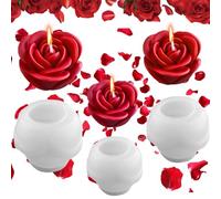 Midnadiy molde velas, suave 3d molde de silicona de flores con superficie lisa, perfecto para la fabricación de velas perfumadas artesanales, jabones, yeso, resina y regalos artesanales