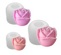 Midnadiy moule à fleurs en silicone 3 pièces, moules en silicone souple Les moules à fleurs sont faciles à démouler, parfaits pour fabriquer des bougies parfumées faites à la main