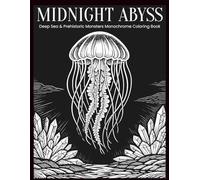 Midnight Abyss Deep Sea & Prehistoric Monsters: A High Contrast Monochrome Coloring Book for Adults, Featuring Abyssal Creatures and Primordial Sea Life, Midnight Edition