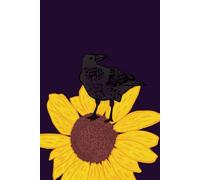 Midnight Bloom Purple Notebook: The Crow and Sunflower Lined Journal