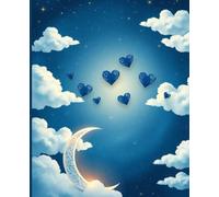 Midnight Blue Composition Notebook: College Ruled | Aesthetic Notebook with Blue Hearts - Ruled Journal for Notes, Journaling, and Writing | 7.625 x 9.5