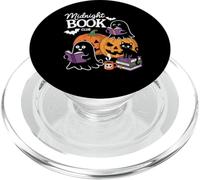 Midnight Book Club Ghosts Pumpkins Bats Cat PopSockets PopGrip para MagSafe