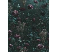 Midnight Botanical Dark Cottagecore Composition Notebook Wide Ruled: Gothic Floral Journal for Teen Girls, Women, School, College, Writing, Office, 110 Pages, 7.5 x 9.75 in