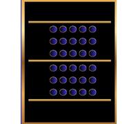 Midnight Coordinates Lined Notebook: 120 Wide Ruled Pages | Large Format 8.5 x 11 Notebook | Modern Geometric Cover in Blue, Black and Gold