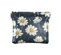 Midnight Daisies Dots - Monedero de cuero para mujer, organizador de tarjetas de fantasía para llaves, para mujeres, niños y niñas
