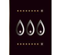 Midnight Dew Studio Sketchbook: 120 Blank Pages | Large Format 8.5 x 11 Blank Sketchbook | Modern Geometric Cover in Black, Silver and Gold