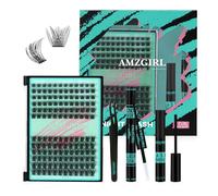 Midnight DIY Kit de Extensión de Pestañas,144 Piezas Pegamento y Sellador de Pestañas,Removedor de Pegamento de Pestañas y Aplicador para Pestañas Postizas Individuales Kit(D-Mix 8-16mm Kit)