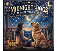 Midnight Dogs: An Adult Coloring Book: 50 Semi-Realistic Scenes of Dogs & Their Humans After Dark | Funny, Tender & Breathtaking