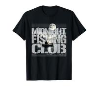 Midnight Fishing Club Bold Type Fishing Camiseta