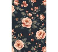 Midnight Floral Elegance Journal: Lined Notebook for Vintage Reflections