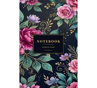 Midnight Floral Lined Journal: 120 Pages, College Ruled, 6x9 Inches, Premium Matte Cover.