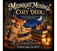 Midnight Musings of a Cozy Deer: A Relaxing Adult Coloring Book Featuring Warm Candlelight, Journaling, and Tender Forest Friends