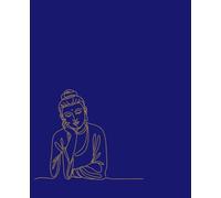 Midnight Navy Zen Pensive Maitreya: 7.5x9.25 Composition Notebook, 120p Mixed Grid Journal