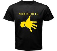 Midnight Oil Logo Men's Fashion Graphic tee T-Shirt Black M