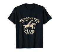 Midnight Ride Club - Paul Revere 1775 Histórico Patriótico Camiseta