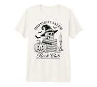 Midnight Salem Book Club Halloween Witching Hour Reader Camiseta Premium