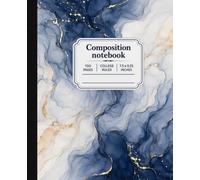 Midnight Sapphire: Luxury Blue Marble Composition Notebook | College Ruled | 100 Pages | 7.5 x 9.25 Inches