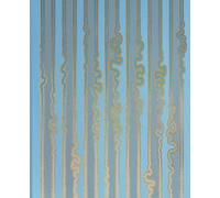 Midnight Stripes - Luxe Gold & Navy Notebook: 120-Page Journal | Wide Ruled | Matte Finish Cover | Artistic Vertical Stripes in Deep Blue and Elegant Gold