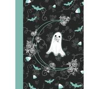 Midnight Sweetie - Kawaii Ghost & Crescent Moon Notebook in Blue: A Pastel Goth Journal with Candy Corn, Bats, and Whimsical Haunted Vibes