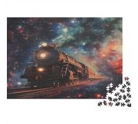 Midnight Tren,Rompecabezas para Adultos 1000pcs (75x50cm),Juegos De Desafío De Estrellas
