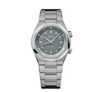 MIDO Multifort 8 Two Crowns - Reloj Suizo automático para Hombre - Acero Inoxidable, Caja de 40 mm - Bisel Octogonal, Gris, Acero Inoxidable, 25 mm Strap Width / 7.5 Inches Strap Length, Moderno