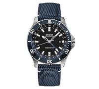 MIDO Ocean Star GMT - Reloj automático Suizo para Hombre - Caja de Acero Inoxidable de 44 mm con Bisel Giratorio, Tela Negra sobre Azul, Reloj de Buceo