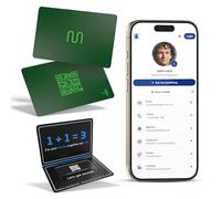 MiDoble Tarjeta de visita digital, toque para compartir, asistente de inteligencia artificial, tarjeta de red alimentada por IA, conéctese con personas, toque NFC o escanee el QR, compatible con