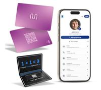 MiDoble Tarjeta de visita digital, toque para compartir, asistente de inteligencia artificial, tarjeta de red alimentada por IA, conéctese con personas, toque NFC o escanee el QR, iPhone y Android