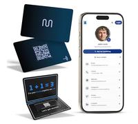 MiDoble Tarjeta de visita digital, toque para compartir, asistente de inteligencia artificial, tarjeta de red alimentada por IA, conéctese con personas, toque NFC o escanee el QR, compatible con