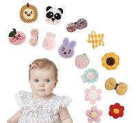 MiDoDo 15 piezas mini grosgrain cinta lazos snap clip barras accesorios pelo niñas recién nacidos niños