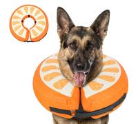 MIDOG Cono inflable suave para perro, alternativa de collar electrónico de dona para después de la cirugía, evita lamer, permite una alimentación y visión normales, cómodo collar de recuperación para