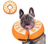 MIDOG Cono inflable suave para perro, alternativa de collar electrónico de dona para después de la cirugía, evita lamer, permite una alimentación y visión normales, cómodo collar de recuperación para