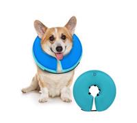 MIDOG Cono inflable suave para perro, alternativa de collar electrónico de dona para después de la cirugía, evita lamer, permite una alimentación y visión normales, cómodo collar de recuperación para