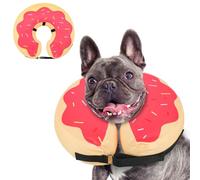 MIDOG Cono inflable suave para perro, alternativa de collar electrónico de dona para después de la cirugía, evita lamer, permite una alimentación y visión normales, cómodo collar de recuperación para