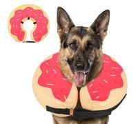 MIDOG Cono inflable suave para perro, alternativa de collar electrónico de dona para después de la cirugía, evita lamer, permite una alimentación y visión normales, cómodo collar de recuperación para