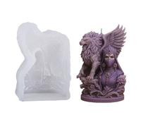 MIDOKSTUA Cara femenina de silicona con alas de leona 3D, ideal para hacer jabón y chocolate, cera de vela