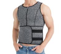 MIDOKSTUA Chaleco de sauna para entrenamiento de cintura, traje de sauna con cremallera, moldeador de cuerpo, adelgazante para gimnasio, fitness, cinturón de espalda