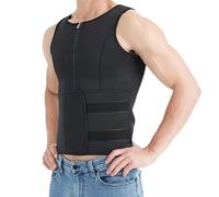 MIDOKSTUA Chaleco de sauna para entrenamiento de cintura, traje de sauna con cremallera, moldeador de cuerpo, adelgazante para gimnasio, fitness, cinturón de espalda