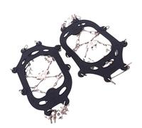 MIDOKSTUA Crampones de 24 pinchos, tacos de hielo, antideslizantes, agarre para nieve, hielo, calzado, tracción, caminar, tracción, para escalar, esquí, crampones para zapatos