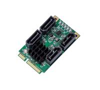 MIDOKSTUA Eficiente tarjeta adaptadora PCIe a SATA3.0 de 2/4 puertos para transferencia de datos de alta velocidad y expansión de almacenamiento, tarjeta de expansión de instalación rápida