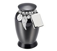 MIDOKSTUA Urna conmemorativa de cenizas para amor duradero y decoraciones, elegante palabra agradecida, tallados con palabras dulces, aleación de aluminio, urna para mascotas