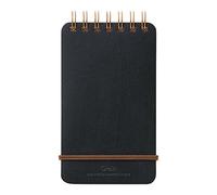 Midori 11796006 - Libreta de cuero reciclado, color negro