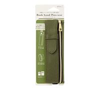 Midori 41768006 Pulp - Estuche para bolígrafos, color blanco, Caqui, 183mm x 55mm x 20mm, Moderno