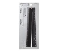 Midori 42286006 Regla Midori, aluminio, regla múltiple, 30 cm, negro A