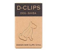 Midori clip de papel, D-Clips Mini caja, 12 piezas, color Shiba Inu