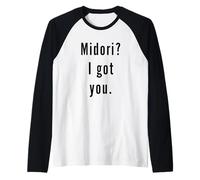 Midori? Te Tengo. Camiseta Manga Raglan