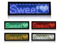 MidoriMori LED Programable Name Tag Digital Scrolling Business Badge Recargable Nametag Card con Imán/Pin para Restaurante Tienda Fiesta Fiesta Exposición